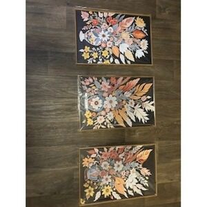 Set of 3 Framed Floral Vase Wall Art Prints Boho Botanical Decor